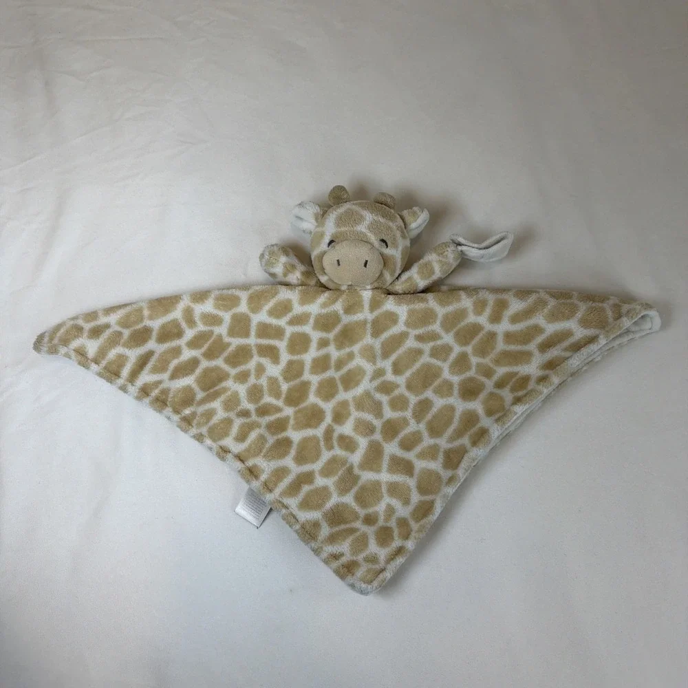 Carters Giraffe‎ Security Blanket Lovey Plush With Pacifier Holder Beige